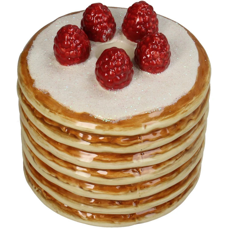 Candle Stick Pancake Raspberry Dolomite Brown 13x13x13cm
