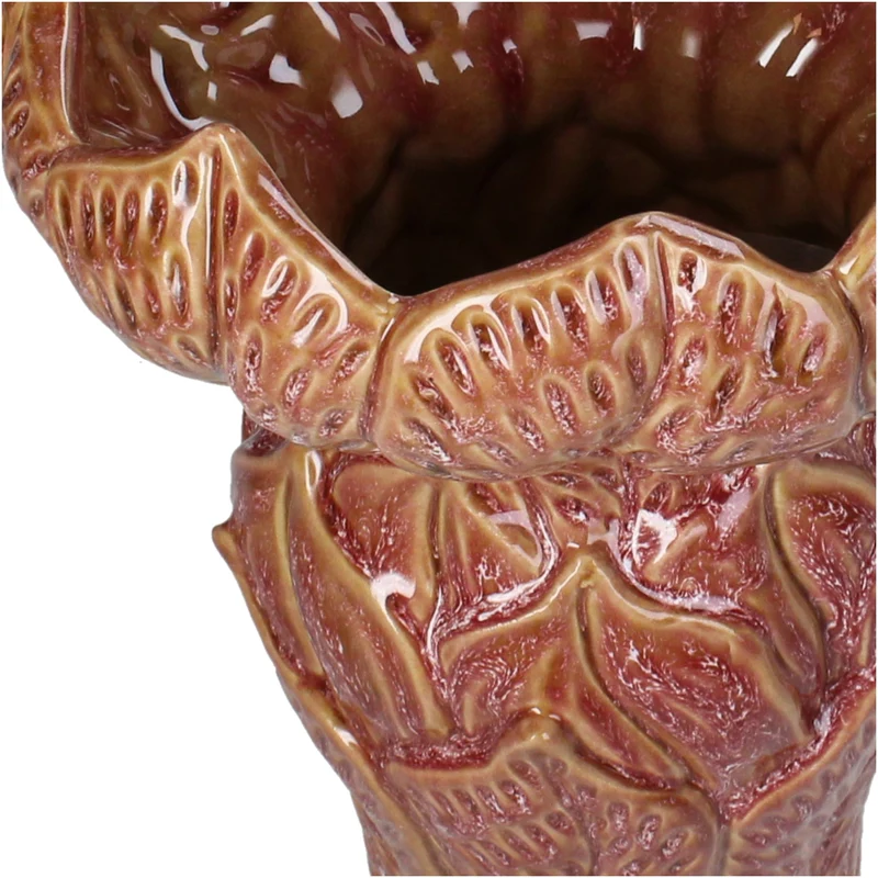 Vase Stoneware Brown 19x19x25.5cm