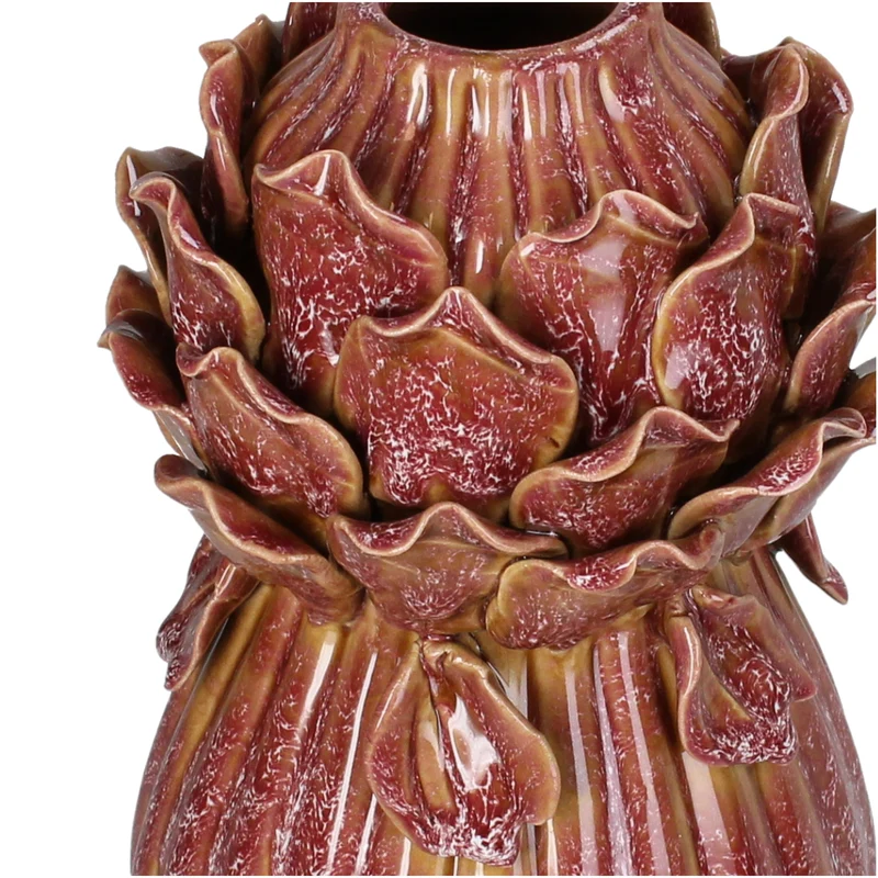 Vase Stoneware Brown 14x14x30.5cm