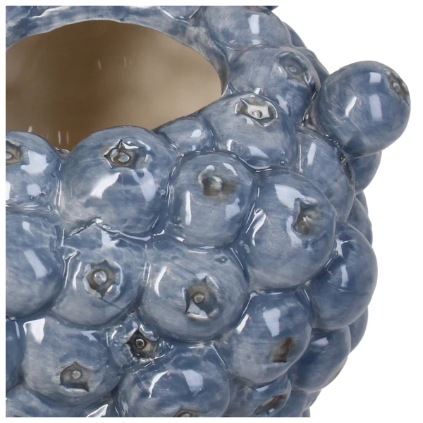 Vase Blueberry Dolomite Blue 12.3x12.3x12.6cm