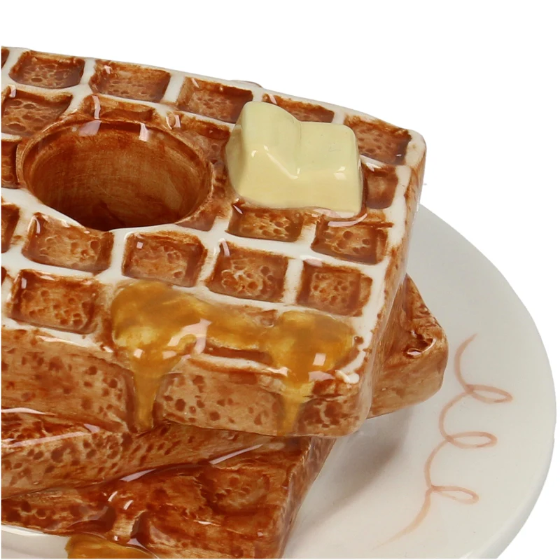 Candle Stick Waffle Dolomite Brown 12.9x12.9x5.5cm