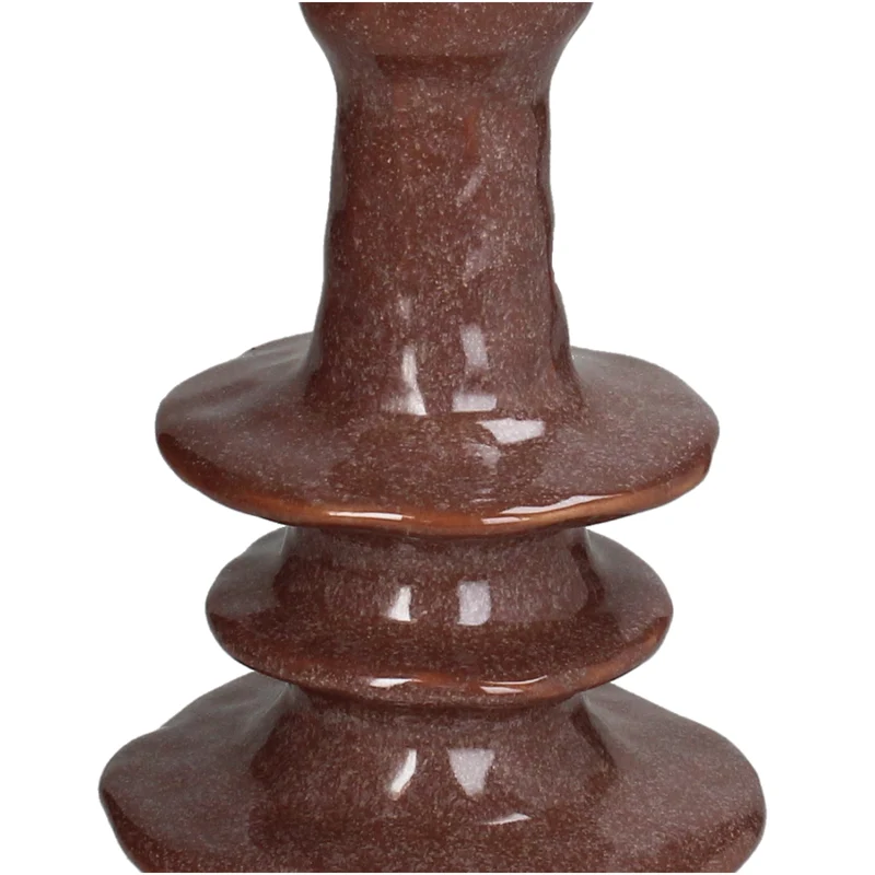 Candle Stick Stoneware Terra 9x9x22cm