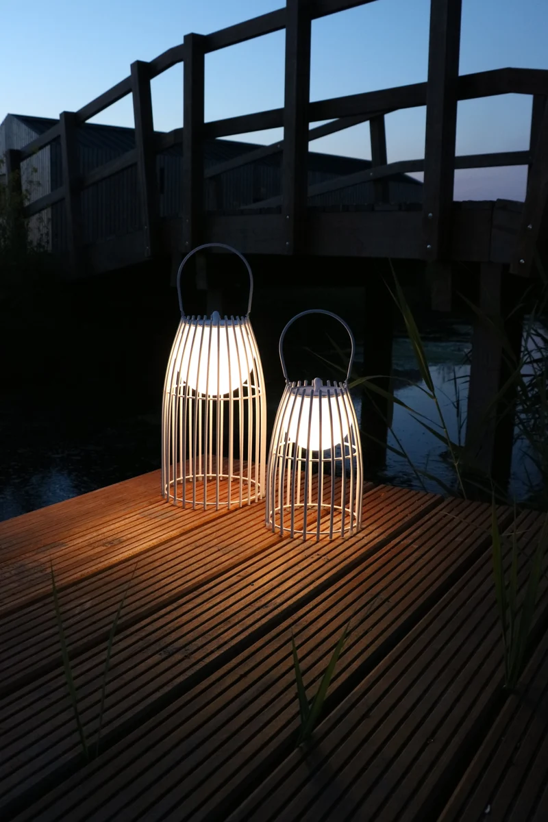 TJILLZ Moonie White-L 21x35cm LED metalen lamp USB oplaadbaar