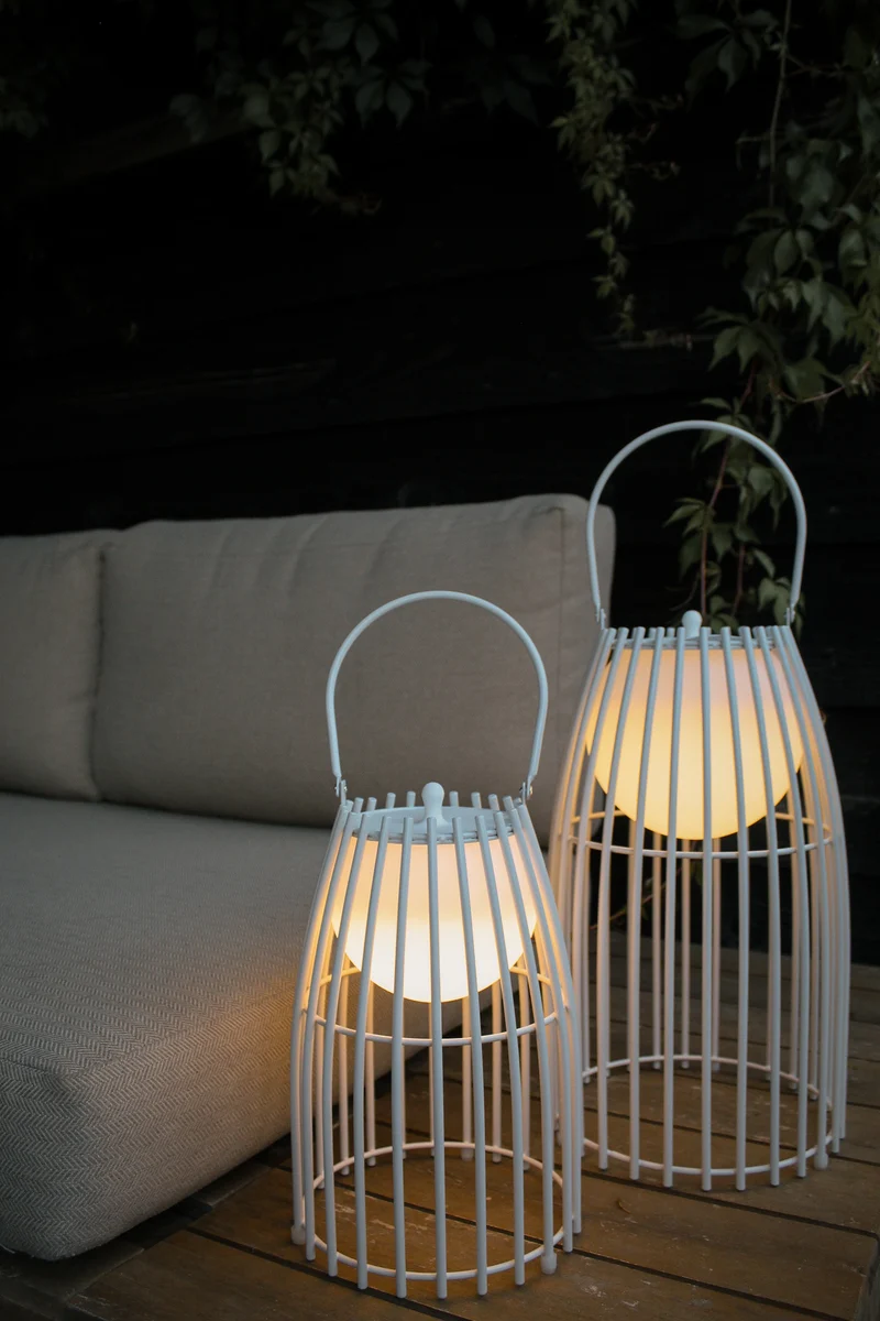 TJILLZ Moonie White-S 17,5x25cm LED metalen lamp USB oplaadbaar