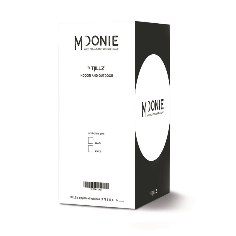 TJILLZ Moonie White-S 17,5x25cm LED metalen lamp USB oplaadbaar