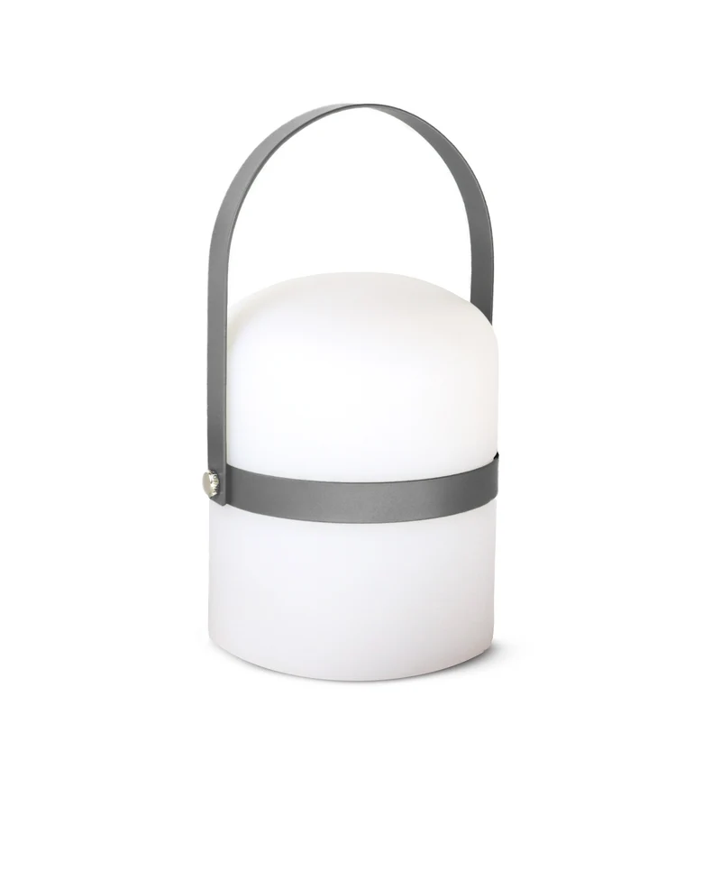 TJILLZ Lampini Antraciet 10x18,5cm LED lamp USB oplaadbaar