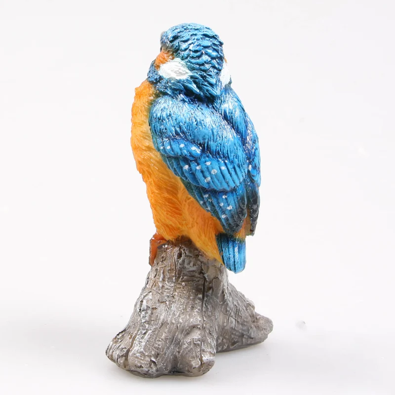 VOGEL EISVOGEL AUF BAUMSTAMM 7X7X11,5 CM - POLYESTER