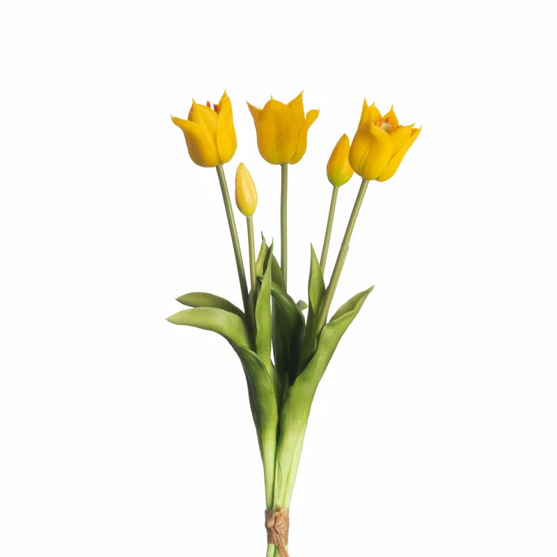 Real Touch Tulpenbund x5 L45cm Gelb