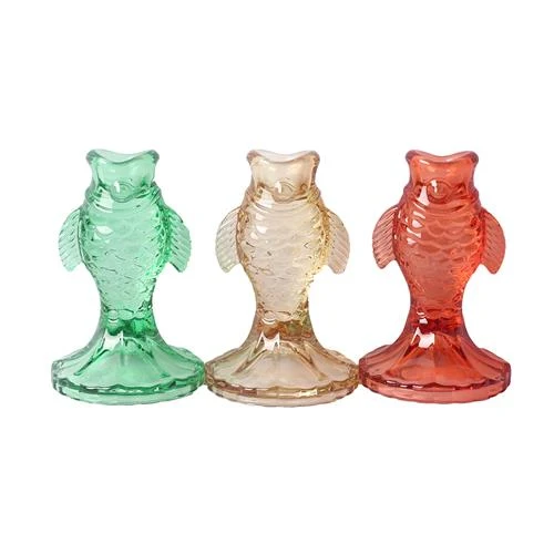 Kerzenständer Barra Glas 3 sortiert D8 H12cm