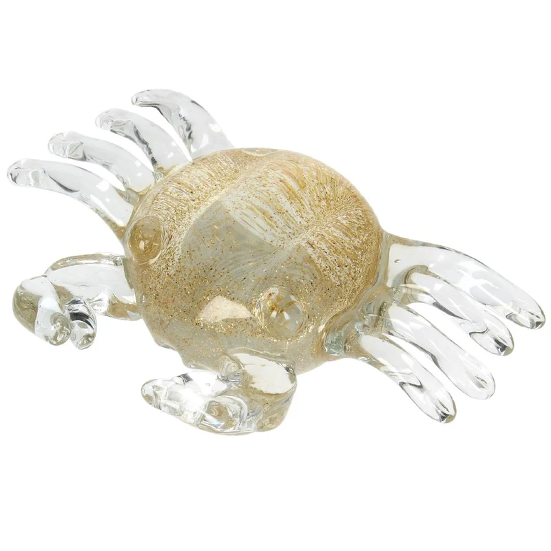 Ornament Krabbe Glas Gold 18x13,5x5cm