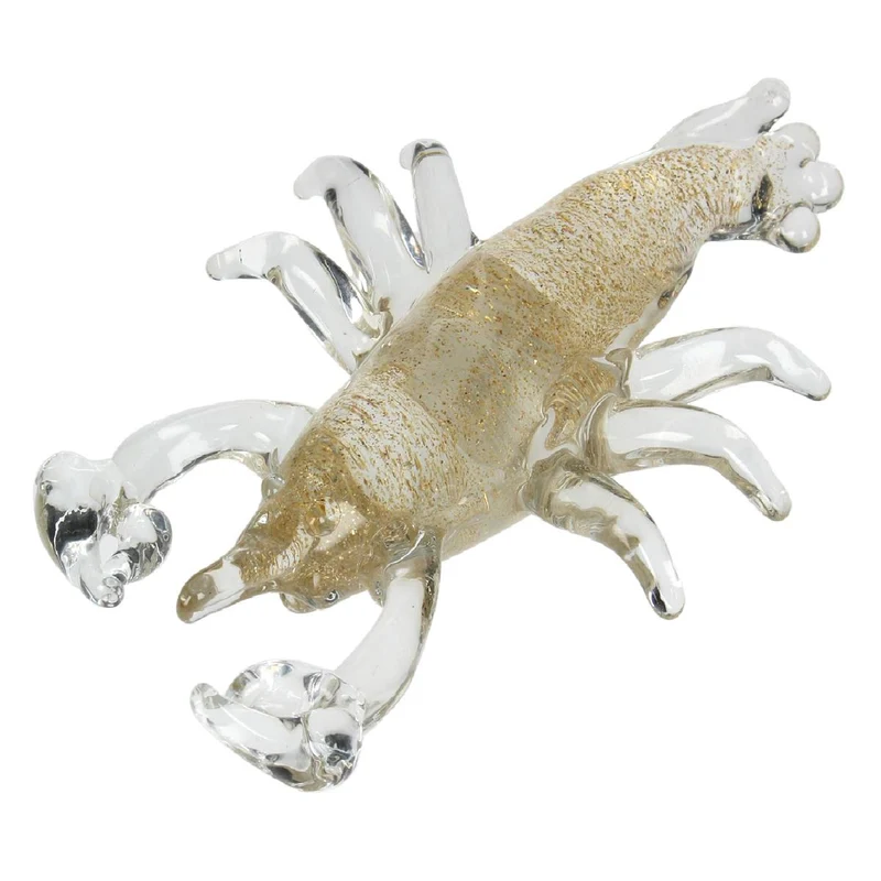 Ornament Krabbe Glas Gold 21.5x11.5x4cm