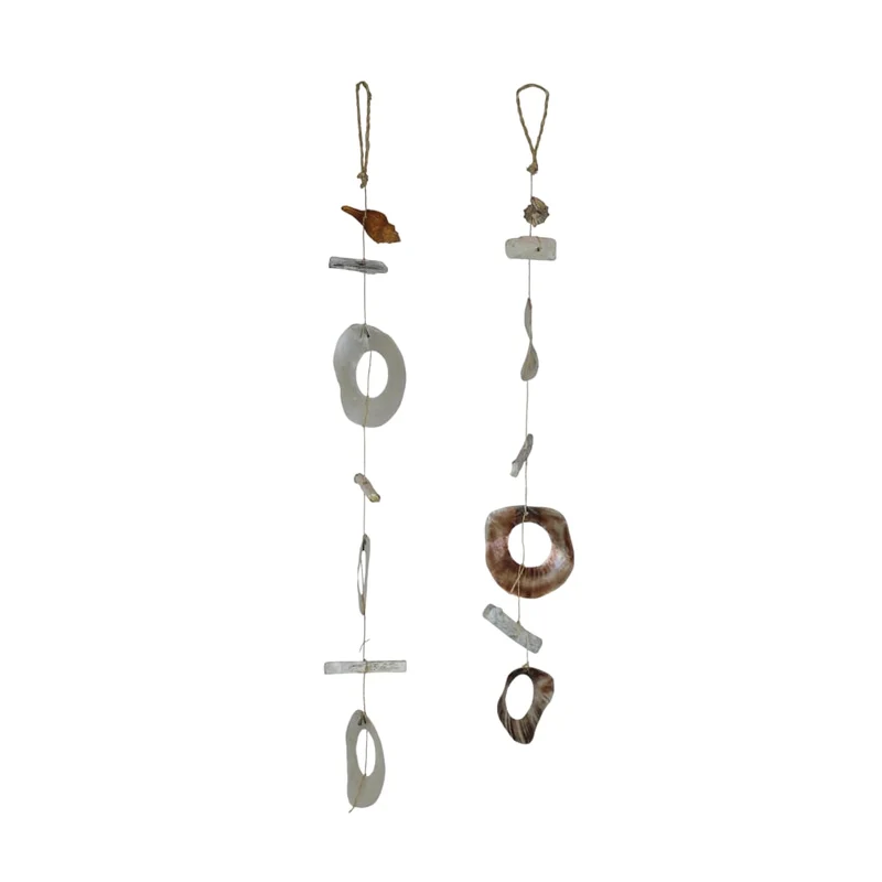 Girlande Natur mit Muscheln 10x2x60cm 2 assorti Natur
