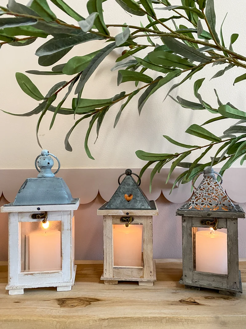 Lantern Alba L11.5 W11.5 H22.5cm Grey