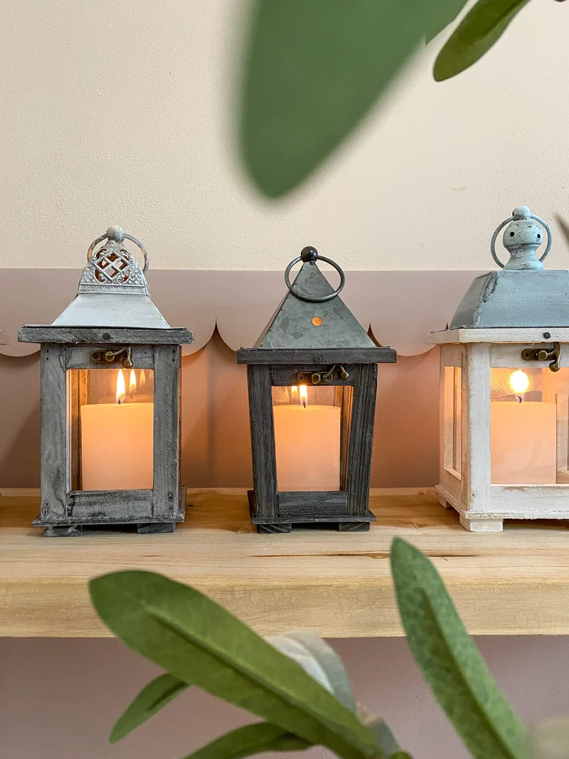 Lantern Alba L12 W12 H24cm Grey