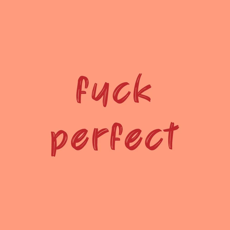 Fliese Fuck Perfect 10,5x10,5x0,5cm Keramik