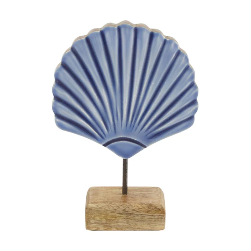 Seestern Mango Holz 18x5x25cm Blau