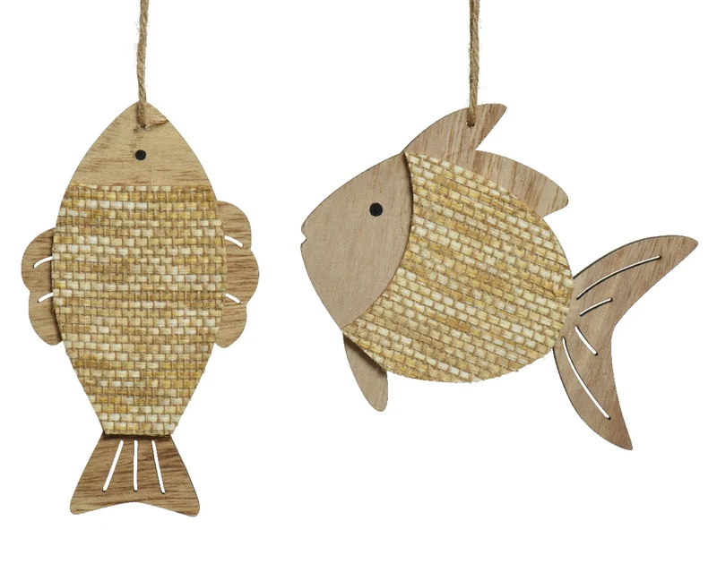 Fischsperrholz 2 Stück sortiert natur 7.5x0.5x11.5cm