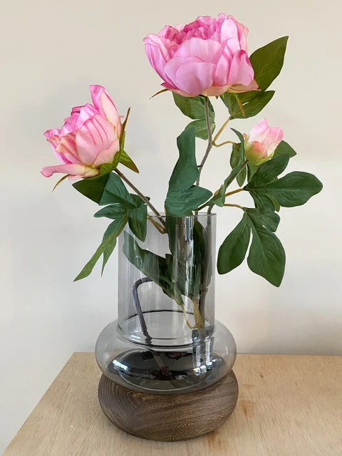 Vase 'Rumba' Rauchglas 19cm