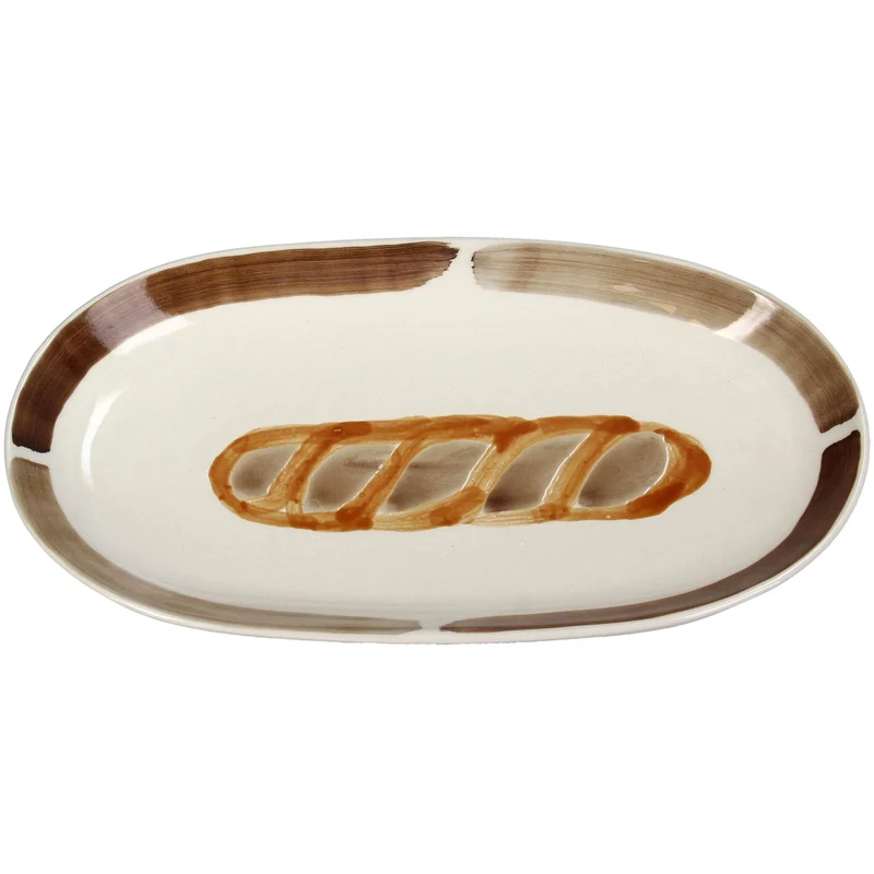 Platte Baguette Steingut Braun 25.7x13.3x3cm