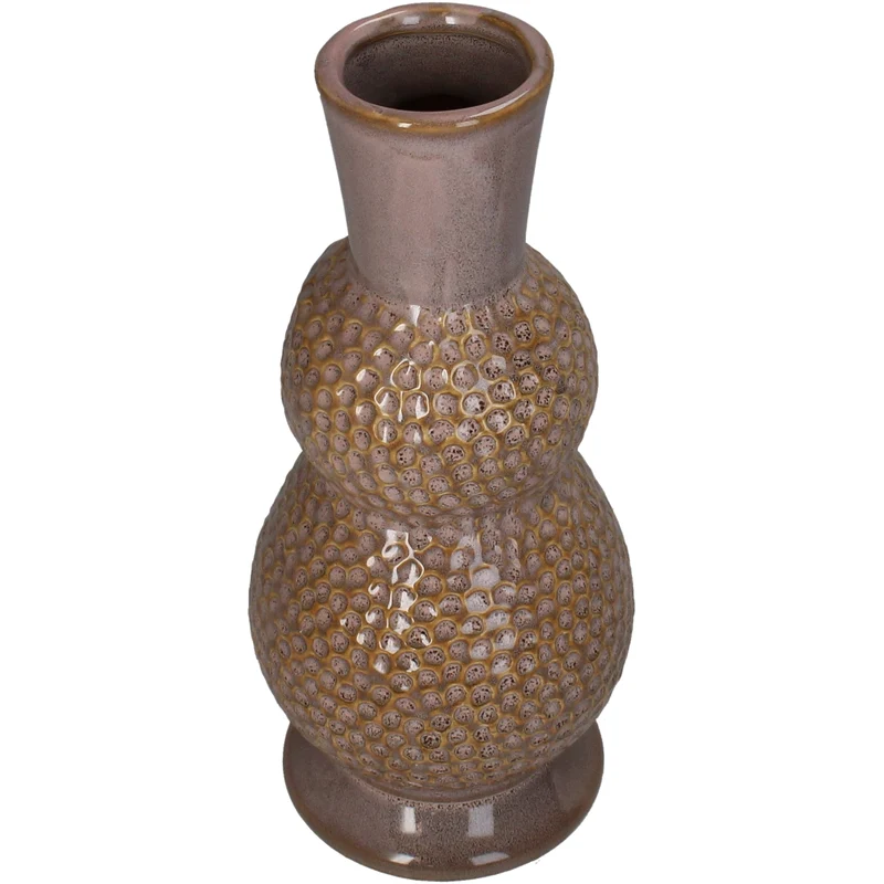 Steingutvase rosa 11,5x11,5x25,5cm