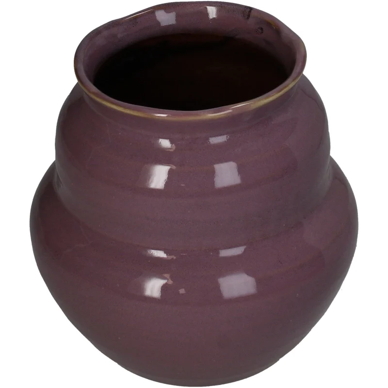 Vase Steingut Flieder 16x16x15.5cm