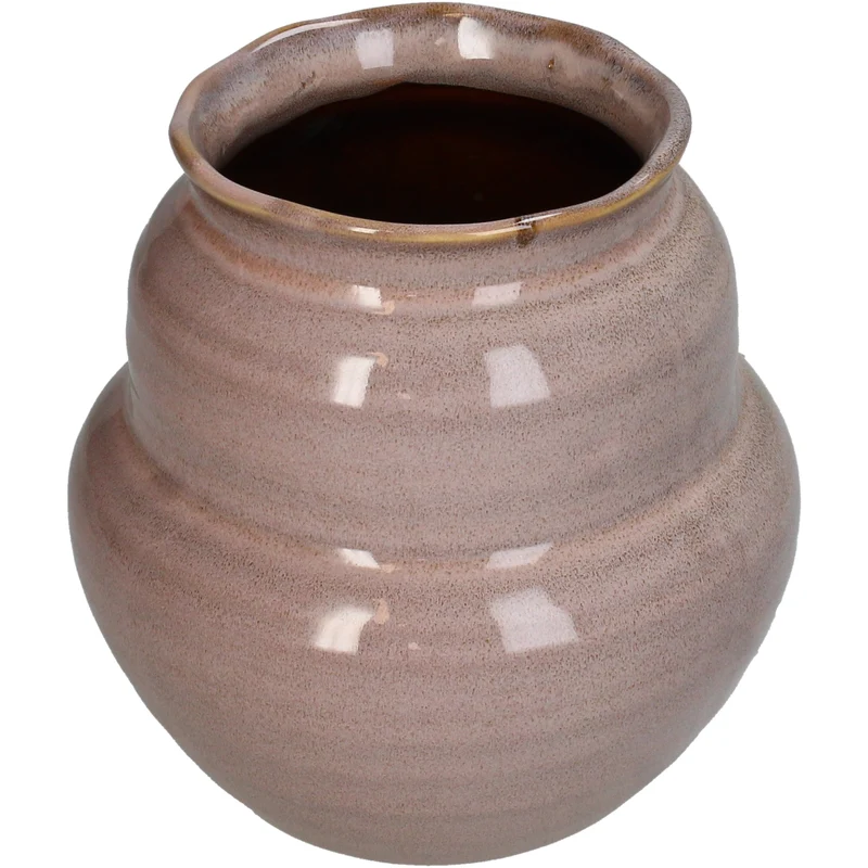 Vase Steingut Rosa 16x16x15.5cm