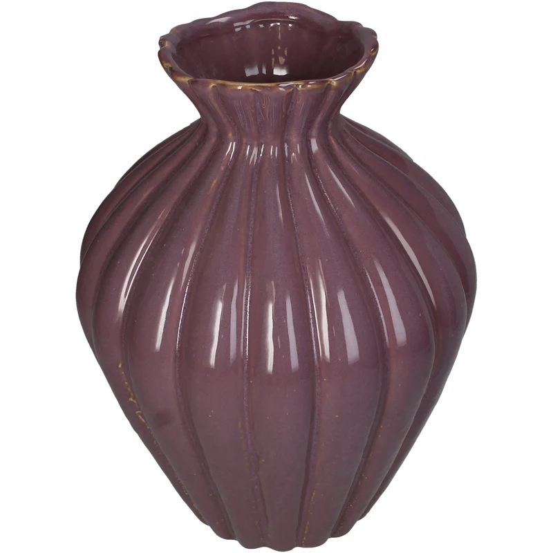 Vase Steingut Lila 22.5x22.5x30.5cm