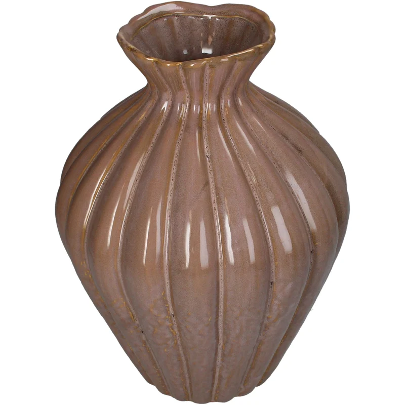 Vase Steingut Rosa 22.5x22.5x30.5cm