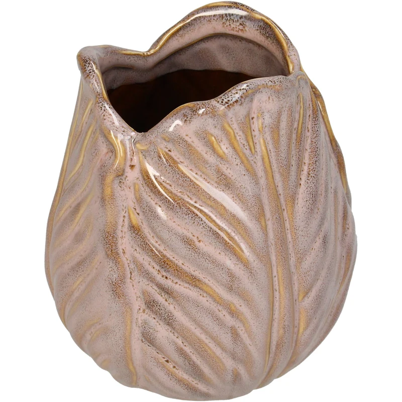 Vase Steingut Rosa 10x10x11cm