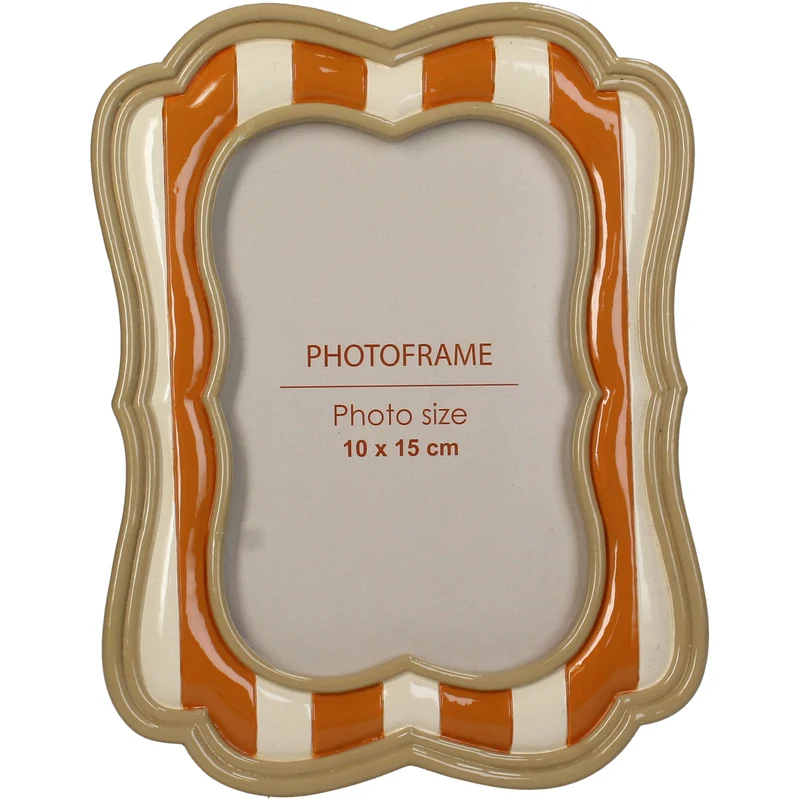 Fotorahmen Polyresin Multi 10x15cm orange/beige