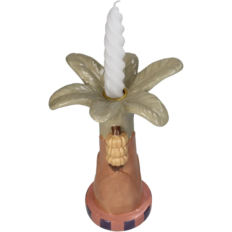 Kerzenständer Palme Dolomit Multi 15,5x13,8x23,4cm