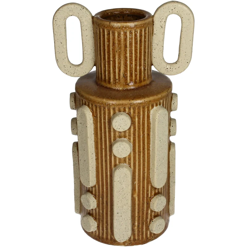 Vase Steingut Braun 18x15x34cm