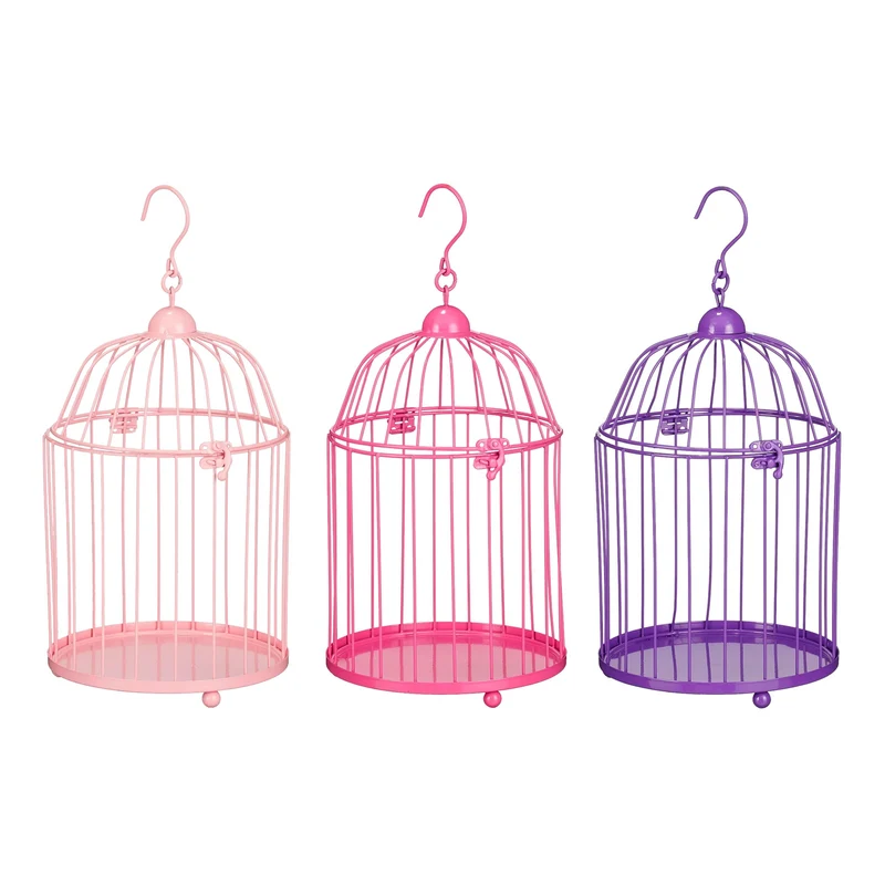 Deko Vogelhaus lila hellrosa rosa 3-fach sortiert - L20xB20xH33cm