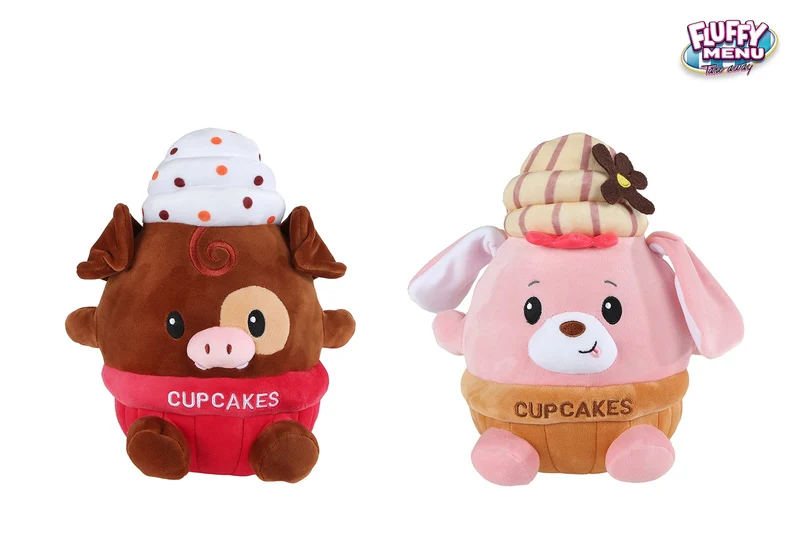 Fluffy Menu Cupcake Bär 2-fach sortiert 27cm
