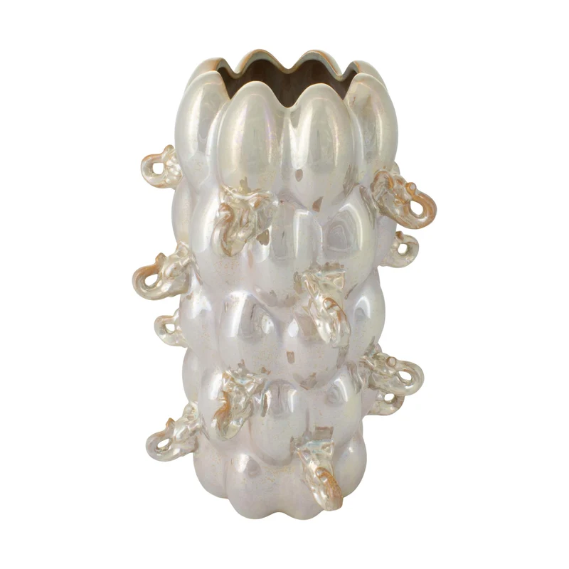 Vase Elefant Keramik 24x24x38cm Perle