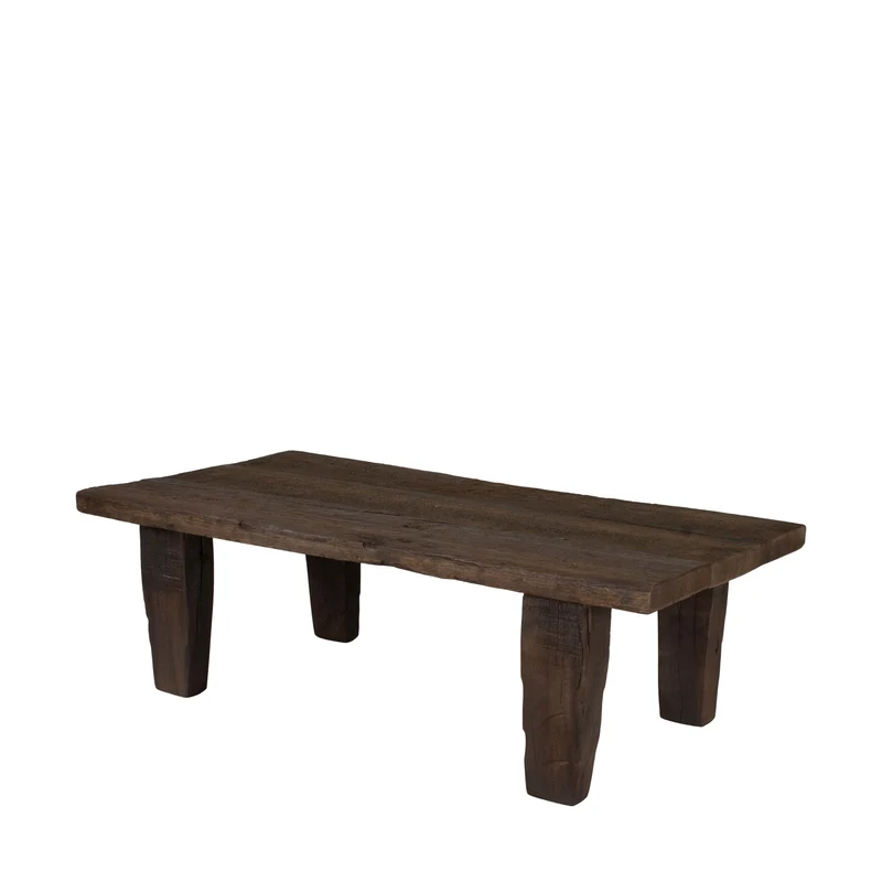 Beistelltisch rechteckig Altholz Vintage 78x39x25cm Braun