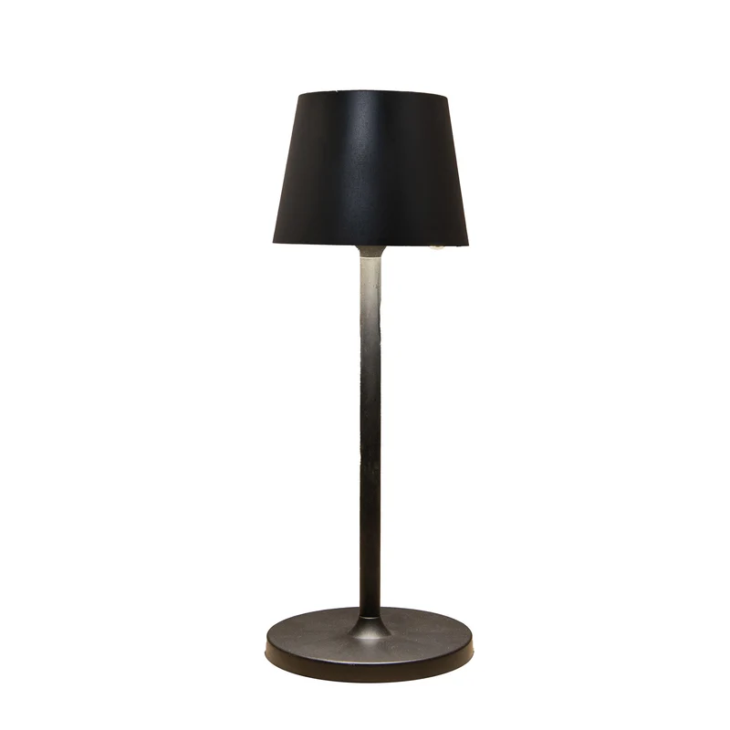 Tischlampe Solar 1 LED 11x11x31cm Schwarz