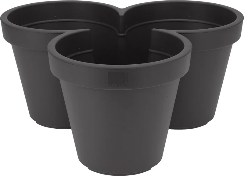 BLUMENTOPF E&K STAPELBAR, Ø 44XH20CM, ANTHRAZIT