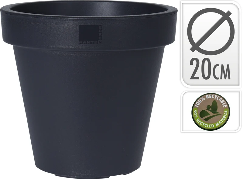 BLUMENTOPF EK RUND DURCHMESSER 60CM ANTHRAZIT