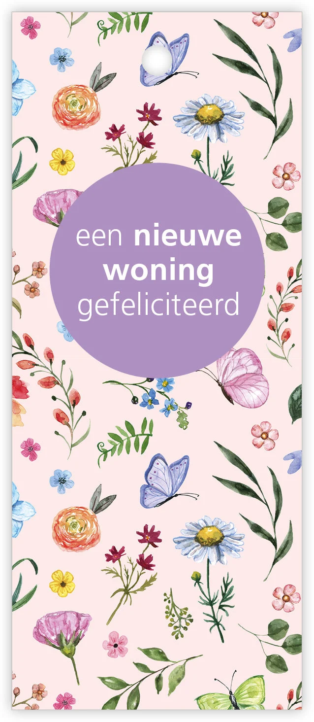 Packung à 12 Geschenkkarten Schmetterling Ein neues Zuhause
