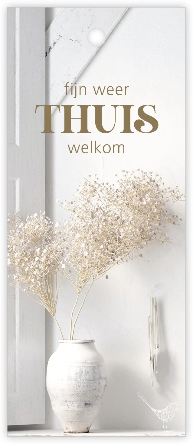 Paket à 12 Geschenkkarten Pampas Willkommen zu Hause