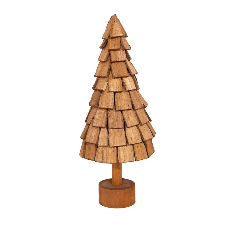 Deco Baum Flatrock Holz D20 H5cm Hellbraun