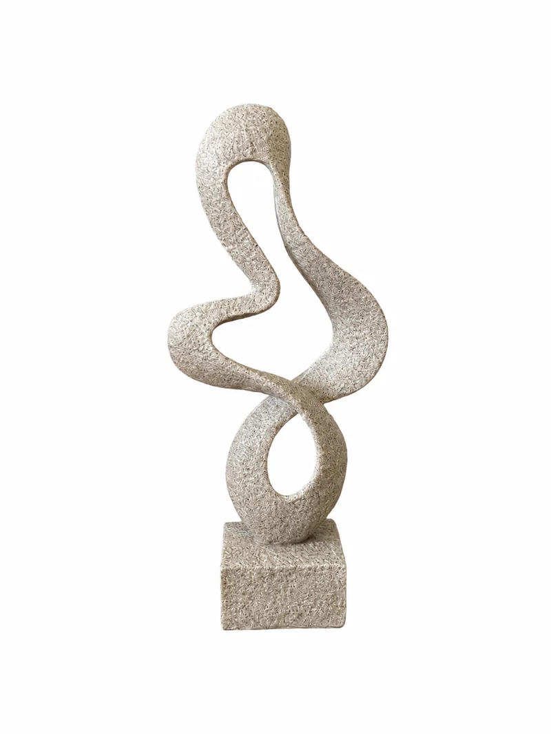 Statue Polyresin 12x5,5x27,3cm Grau