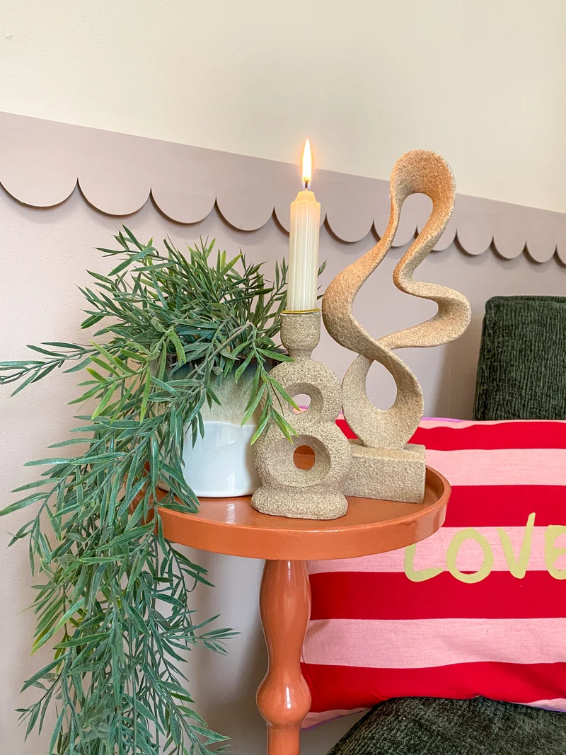 Statue Polyresin 12x5,5x27,3cm Grau