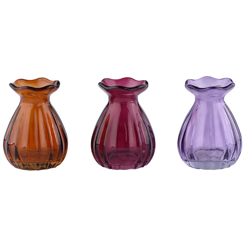 Vase Toronto Glas 3-fach sort. D7 H9cm