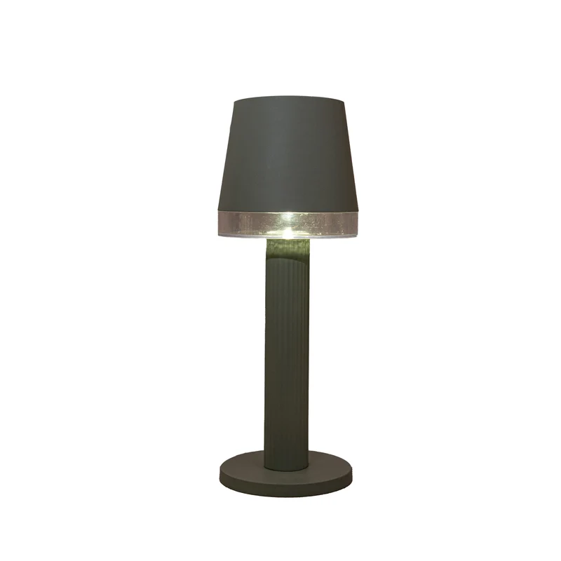Tischleuchte Solar 1LED 8,5x8,5x21,5cm Oliv