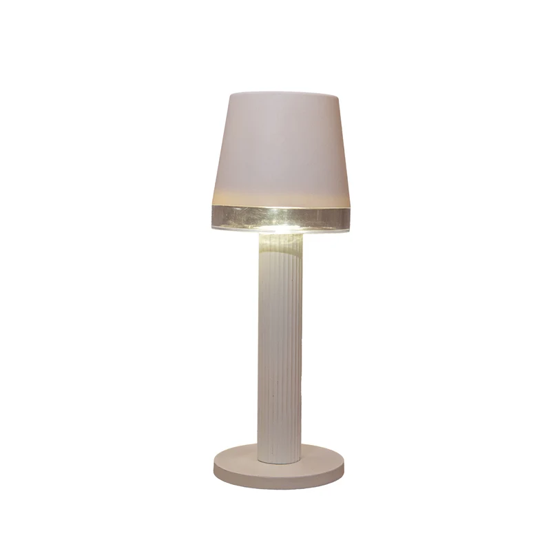 Tischlampe Solar 1LED 8,5x8,5x21,5cm Weiß