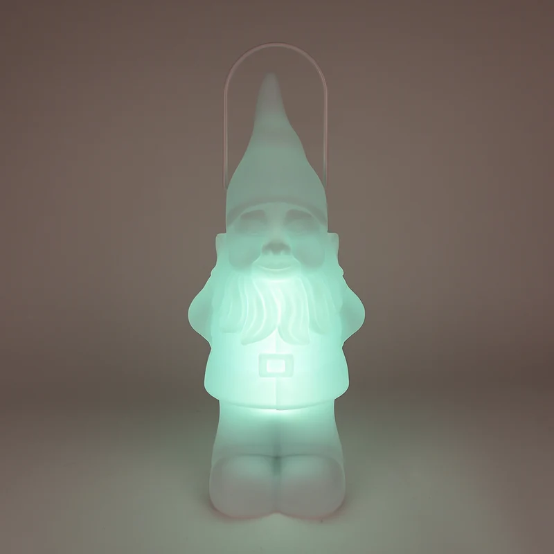 Laterne LED "Gnom" solar m/FB 7 Farben weiß Kunststoff 22,5x18,5x51cm