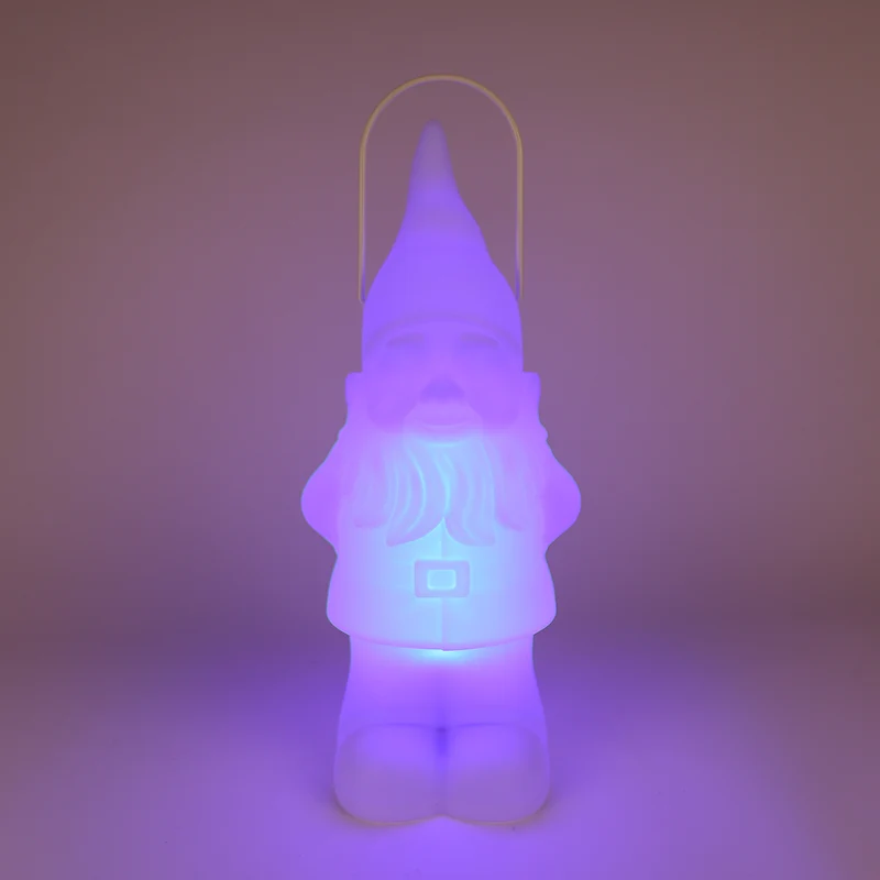 Laterne LED "Gnom" solar m/FB 7 Farben weiß Kunststoff 22,5x18,5x51cm