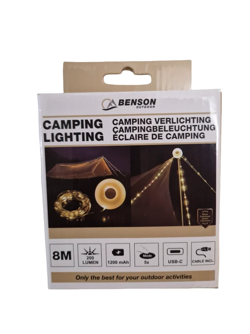 Campingbeleuchtung 2-in-1, wiederaufladbar und aufrollbar